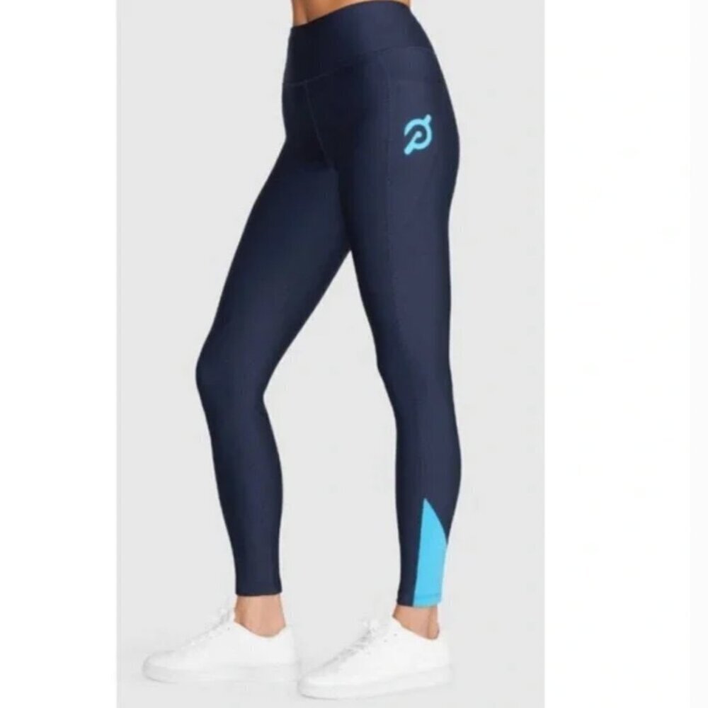 Peloton Navy Blue High-Rise Rib Insert Pocket Legging - Size Small